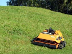 Ferngesteuerter Böschungsmäher.