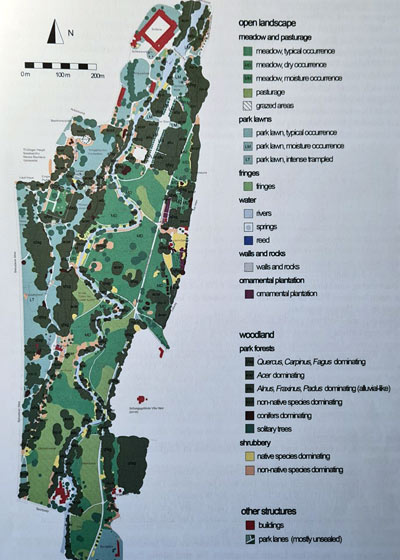 Vegetationseinheiten im Park an der Ilm aus KÜMMERLING und MÜLLER (2008)