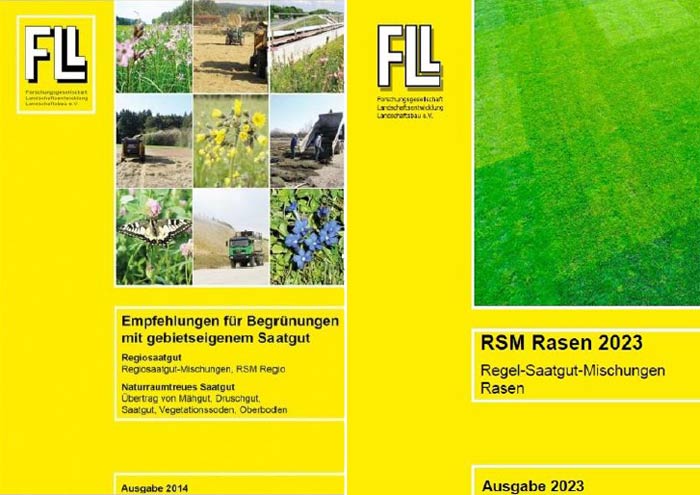 Rasentypen nach RSM und Regio-Mischungen.