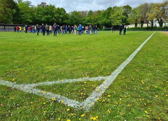 Rasenplatz der kommunalen Sportanlage Ückendorf.