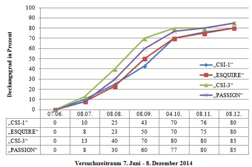 Entwicklung des Deckungsgrades (in %) 