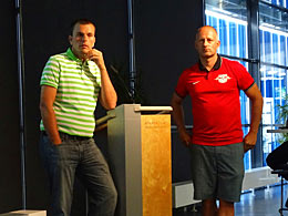 Klaus Peter Sauer (li.), VfL Wolfsburg und Mathias Eichner (re.) RB Leipzig.