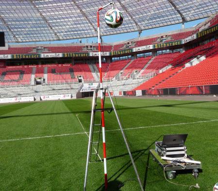 Messung des Ballrücksprungverhaltens 